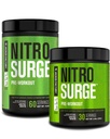 Jacked Factory NITROSURGE Pre Workout Supplement - Endless Energy, Instant Power Gains, Clear Focus, Intense Pumps - NO Booster & Powerful Pretraining Energy Quoder - 90, Arktik White