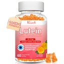 Suplemen Lutein dan Hobxanthin Gummies, Advanced Eye Vitamin Suplemen dengan Bilberry, Saffron, Benih Grape, Omega 3 untuk Kesehatan Macau, Mata Kering, Fungsi Visual - Orange Flavor, 60 Count