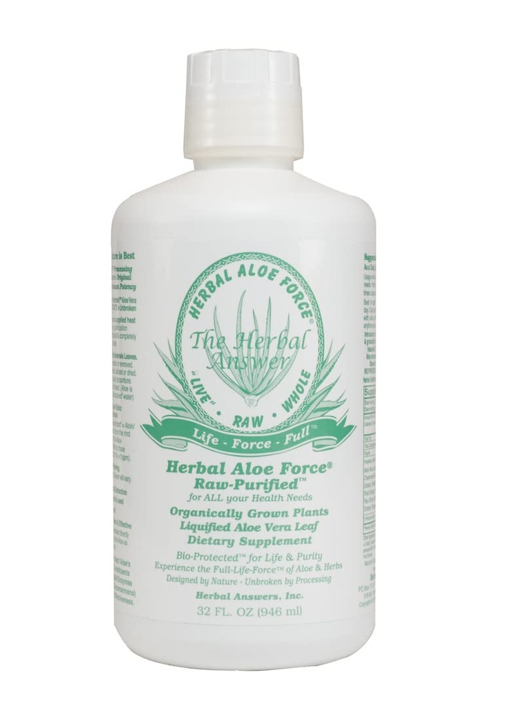 Herbal Responers Herbal Aloe Force Aloe Vera dan Herbal Dietary Supplemen, 32 fl oz