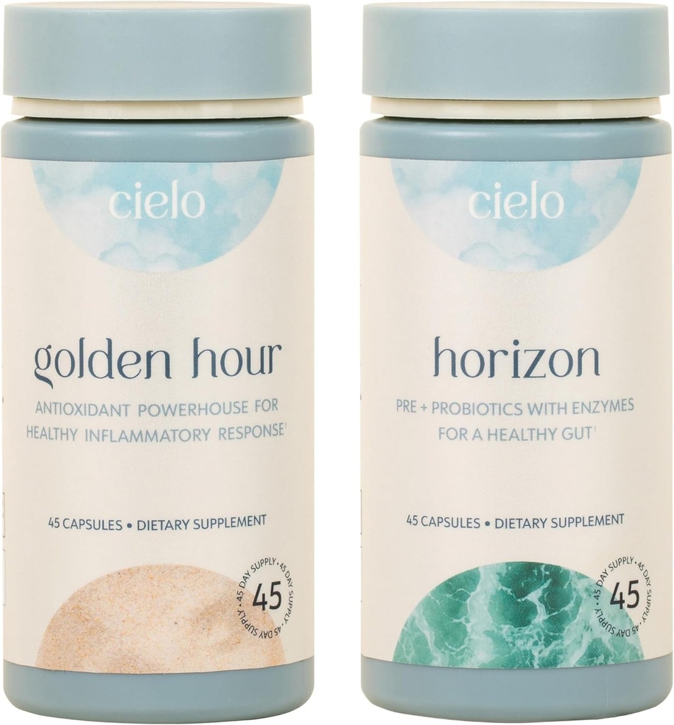Cielo Golden Hour & Horizon Bundle - Propoles dan Antioksidan Set (persediaan 45 Hari)