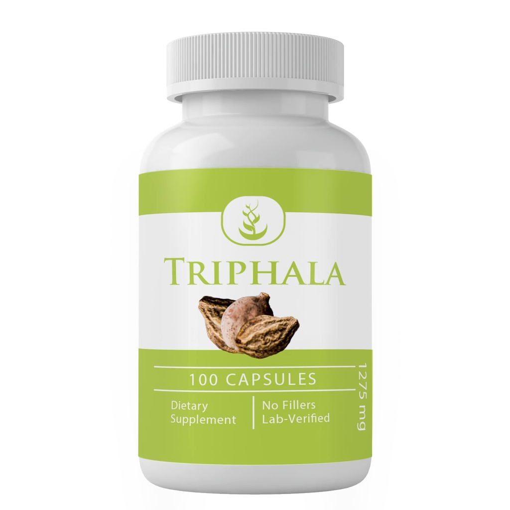 PURE ORIGINAL INGREDIENTS Triphala Powder, (100 Kapsul) Always Pure, No Additives Or Fillers, Lab Verified