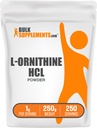 Suplemen BulkSuplements.com L- Orniyoy HCl - Ornithy Suplement, Acids Acids Suplemen - Gluten Bebas, 1g per Serving, 250g (8.8 oz) (Paket 1)