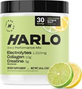 Harlo - Citrus Salt Electrolyte Minum Mix dengan Bovine Collagen & Creatine - Creatine Monohydrate Powder Energy - Powder Pre Workout - Sugar Free Energy Drink - Post Workout Recovery