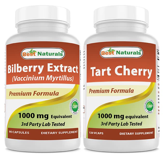 Best Compials Bilberry Extract 10000mg & Tart Cherry Extract 1000 mg