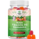 Vitamin D Gummies yang bisa dikunyah untuk Anak-anak - Anak-Anak yang Lezat Vitamin D 1000 Per IU Serving Gummy Vitamin untuk dan Dukungan Lembab Tambahan Teeth and Bone Health - Gelatin Free Fruit Flavors