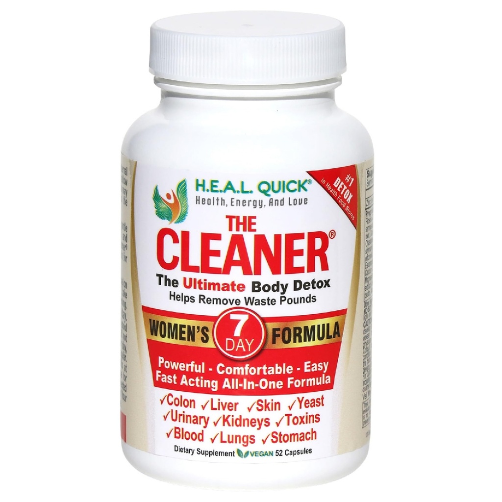 Century Systems The Cleaner Detox, Powerful 7-Day Complete Internal Cleansing Formula for Women, Dukung Kesehatan Digetical, 52 Vegetarian Capsules