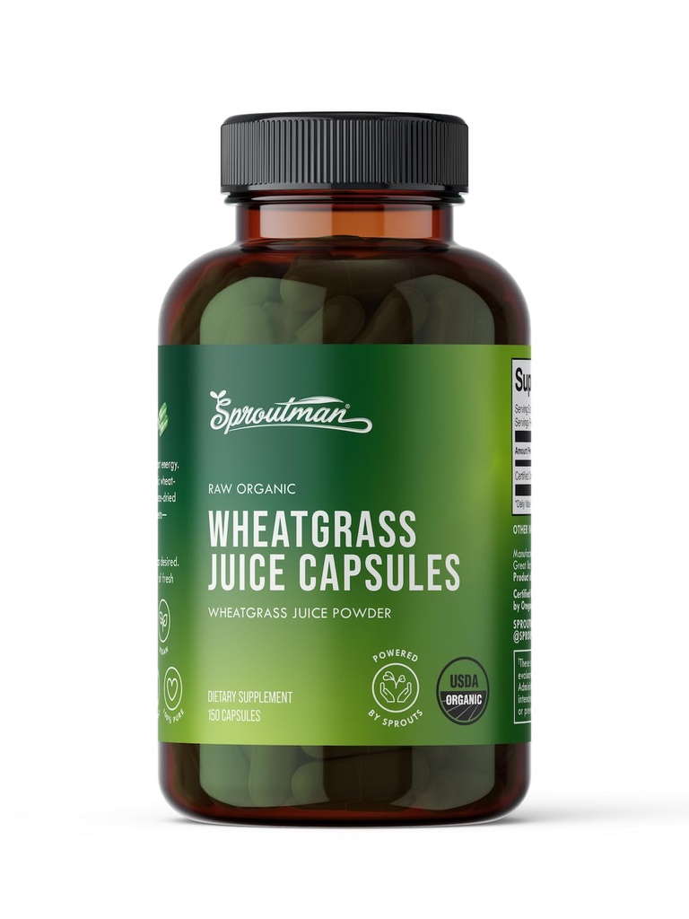 Kapak Bubuk Jus Wheatgrass Wheatgrass oleh Sproutman - 100% Pure Wheatgrass