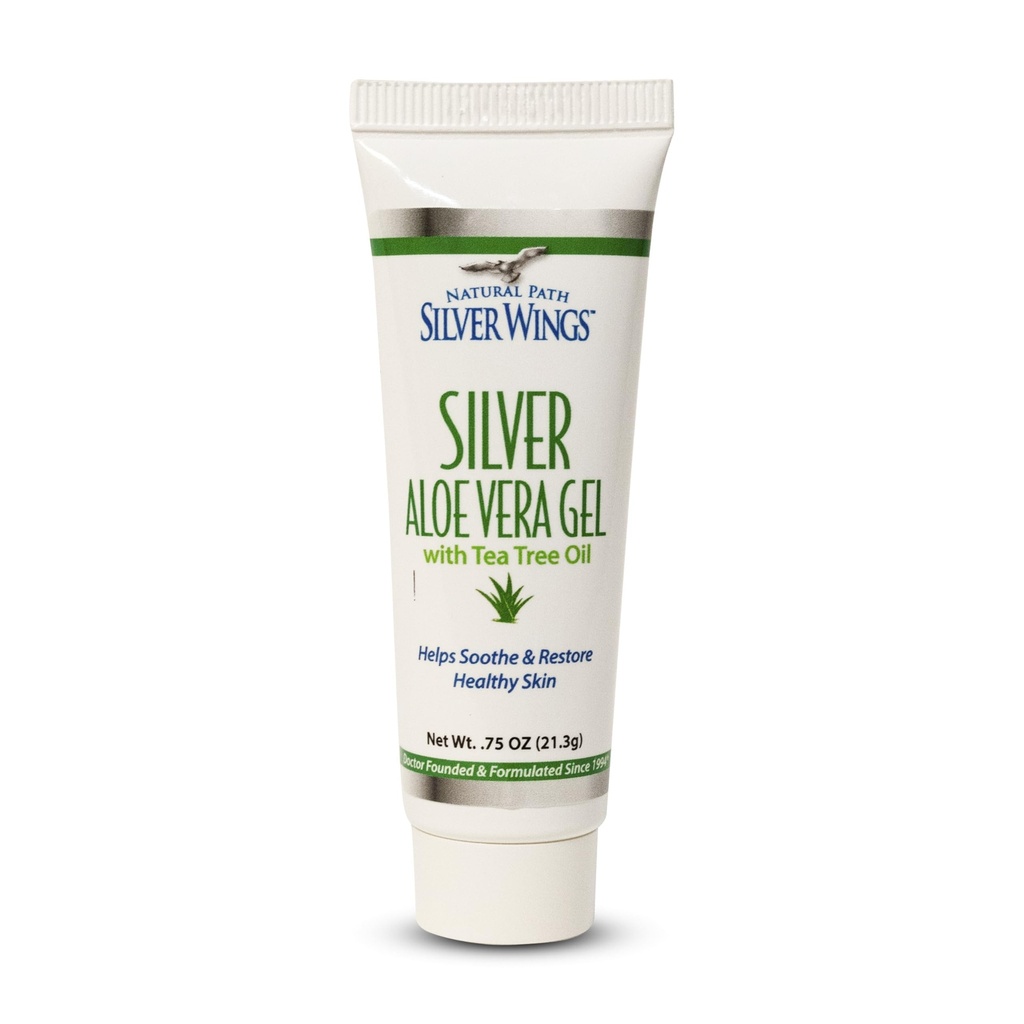 Jalur Alam Silver Wings 200 Plum Silver dengan Aloe Vera Gel dan Tea Tree Oil - Soothing Skin Care - 0.75 oz