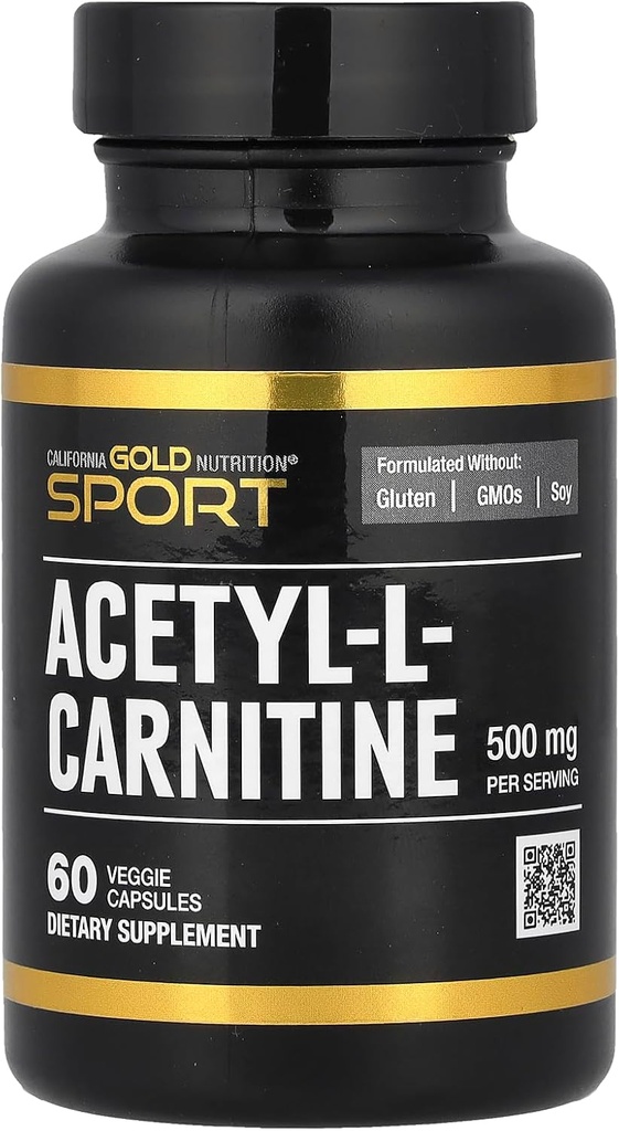 California Gold Nutrition Acetyl- L- Carnitine, 500 mg, 60 Veggie Capsules
