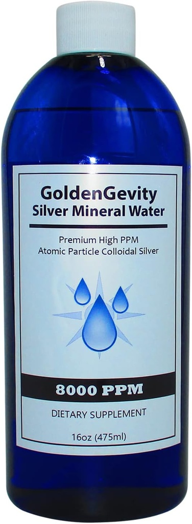8000 PPM Bioactive Atomic Colloidal Silver, 16 oz 124; Non-Toxic, Non-GMO Telusuri Suplemen Imunitas Mineral