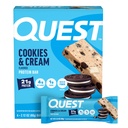 Quest Nutrection Cookies & Cream Protein Bars, 21g Protein, 4g Net Carbs, 1g Sugar, Gluten Free, Keto Friendly, 4 Count