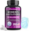 Prosesi bagi Perempuan 190 Milyar CFU - 10 Strains & Postbile- untuk Wowen- Ammune, Digetical, Gut, Vaginal & Urinary Kesehatan, PH Basirance - Pendukung Konstilasi Occasional, Gas & Bloating, 60 Capsule