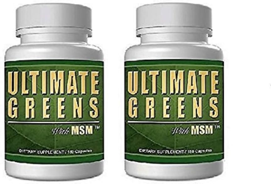 Kesehatan Harian, Hijau Ultimate dengan MSM 360 Capsules, 1925mg Vegan Food Superfood Suplement Friendly