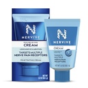 Nervive Pain Relieving Cream, Max Power Non-Greasy Topical Pain Reliever dengan Lidocaine dan Menthol untuk Toes, Feet, Fingers, Hands, Legs & Arms, 3.0oz