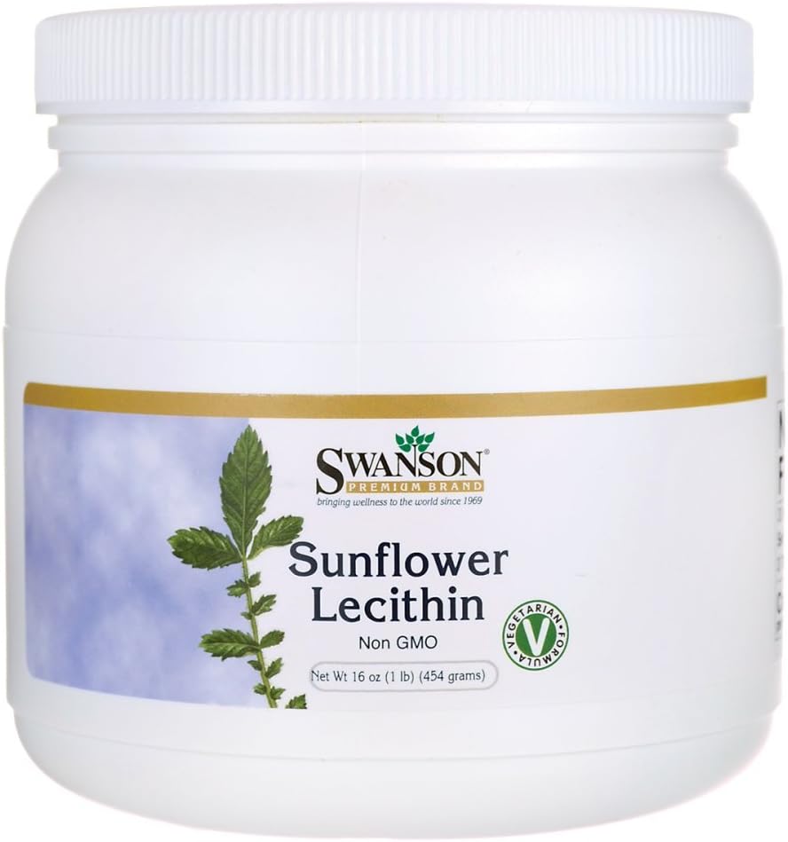 Swanson Sunflower Lecithin Powder Non- GMO 16 Ounce