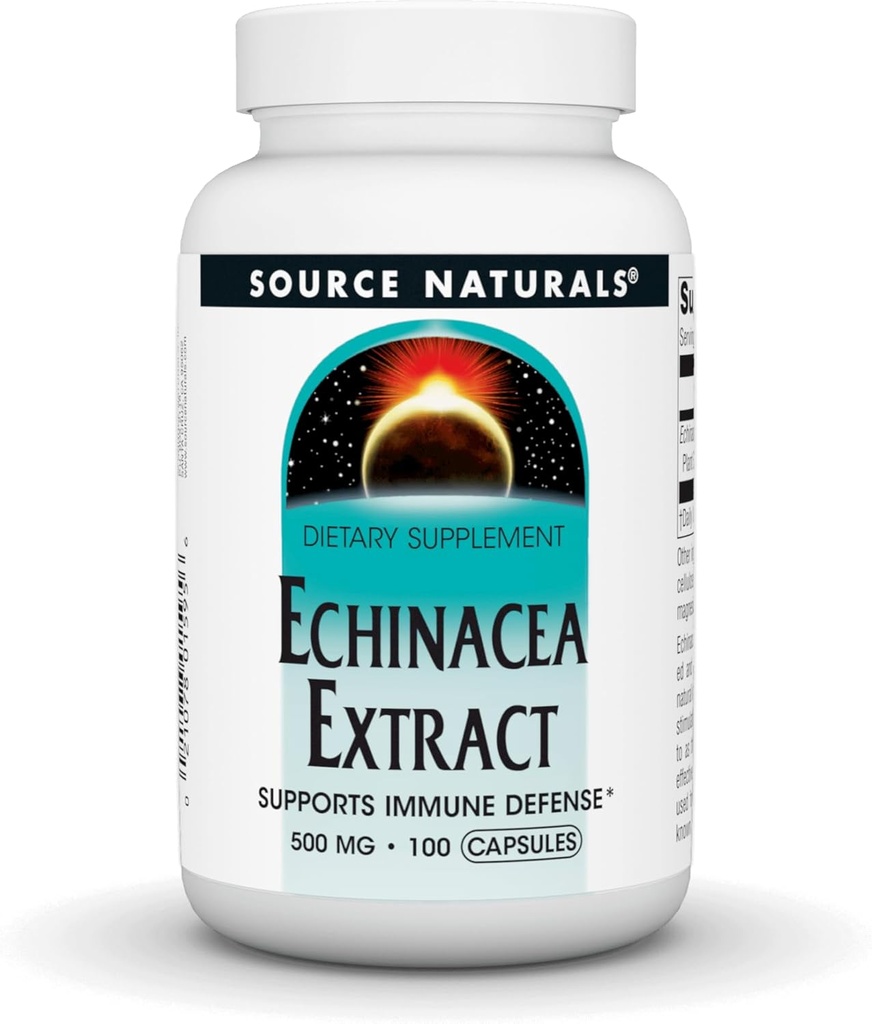 Sumber Ekstrak Root Echinacea - Mendukung Pertahanan Imune * - 500mg - 100 Kapsul