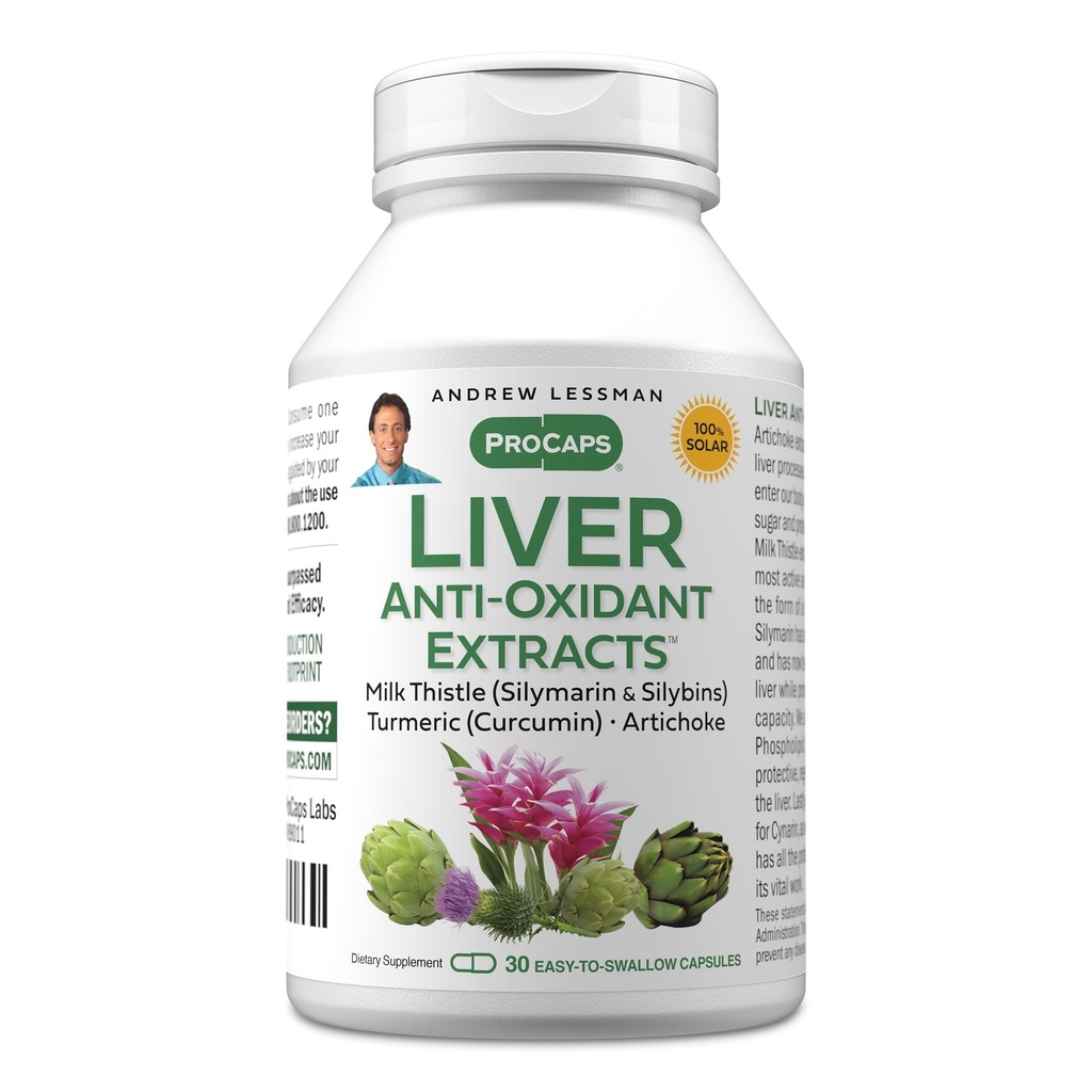 ANDREW LESSMAN Liver Anti- Oxidant Extracts 30 Kapsul - Sules The Hard- Working Toffs of The Liver, Promoses Optimum Liver Health and Fungsi. Susu Thistle, Turmeric dan Artichoke Extracts