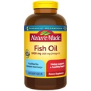 Suplemen Nature Made Oil Omega 3, 1000mg Softgels, Omega 3 Fish Oil for Heally Heart Suftgels, 320 Suftgels, 160 Day Supply