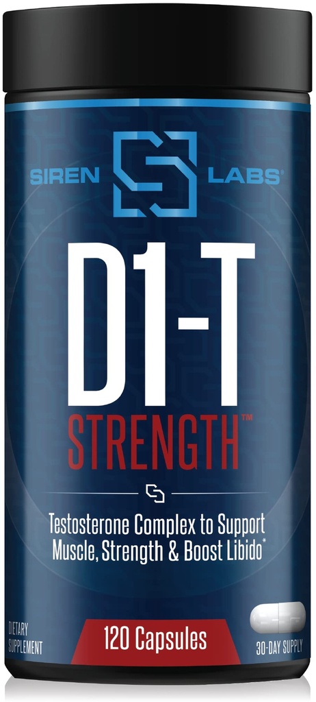 D1-T Kekuatan Testosterone Booster untuk Pria Mass Gainer dengan Acid D- Aspartic - Monster Muscle-Building - Pengujian Tekanan Booster Pertumbuhan Otot Estrogen Anabolic (120 Katup)