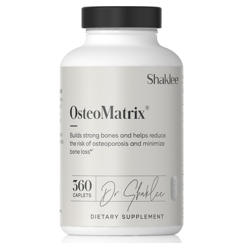 Shaklee OsteoMatrix ® - Build & Pertahankan Bones Kuat - 100% DV Kalsium & Magnesium - Vitamin D & K - Zinc, Manganese - Secara klinis Diuji untuk Absorpsi - 360 Caplets