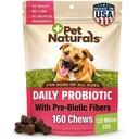 Probiotik Harian Pet untuk Anjing, Duck Flavor, 160 Chews - 120M CFU Pre dan Progories untuk Dogs Digetical Health, Gut Health, Imune Dupport, Diare, Alergi dan Itching