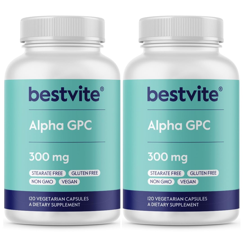 Alpha GPC 600mg per Serving (240 Vegetarian Capsules) (120x2)