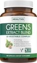 Super Greens Antiokidants Superfood 2250mg Suplemen - 20 Ingreasi dengan Sprout, Mushroom, Roots, Garlic, Bitter Melon, Artichoke, Celery Seed, Cayenne Pepper, Alfalfa NON GMO - 180 Capsules