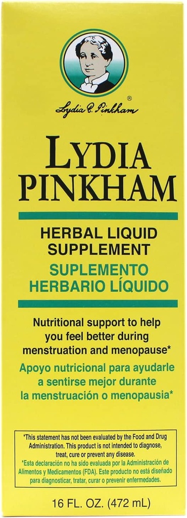 Lydia Pinkham Herbal Cair Suplemen 16 oz (Paket 10)