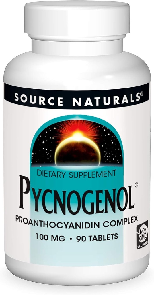 Sumber Pycnogenol, Proanthocyanidin Kompleks, 100 mg - 90 tablet