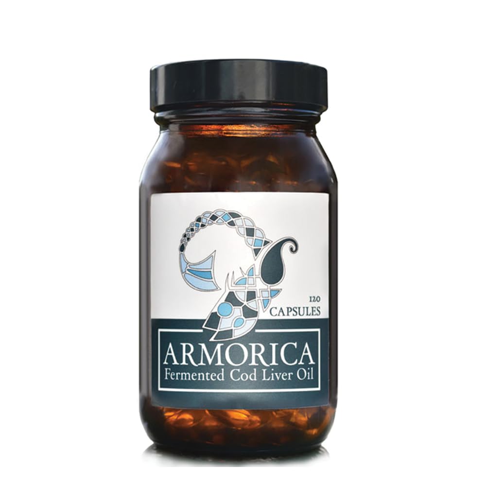Minyak Cod Liver yang Difermentasi - Dingin Diproses, Lacto- Fermentasi & Raw Cod Liver Oil - Dibuat Eksklusif dengan Atlantic Cod (Unflafedded, 120 Kapsul)