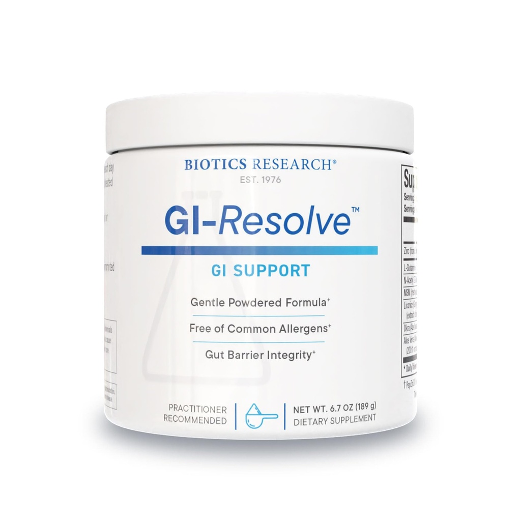 Biotics Research GI Resolve ♪ Advanced L-Glutamine Powder Formula for Gut Lining Dups & Healing - Optimal Gastrointestinal Fungsi - Premium 7- Ingredien dengan Zinc Carnosine & Botanicals- 6.7oz