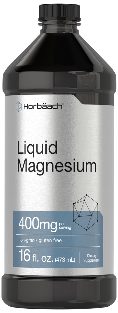 Horbaach Liquid Magnesium 16 fl oz 124; Vital Trace Minetic Complex 124; dengan Sulfate, Lithium, dan Boron 124; Vegetarian, Non-GMO & Gluten Free Suplemen