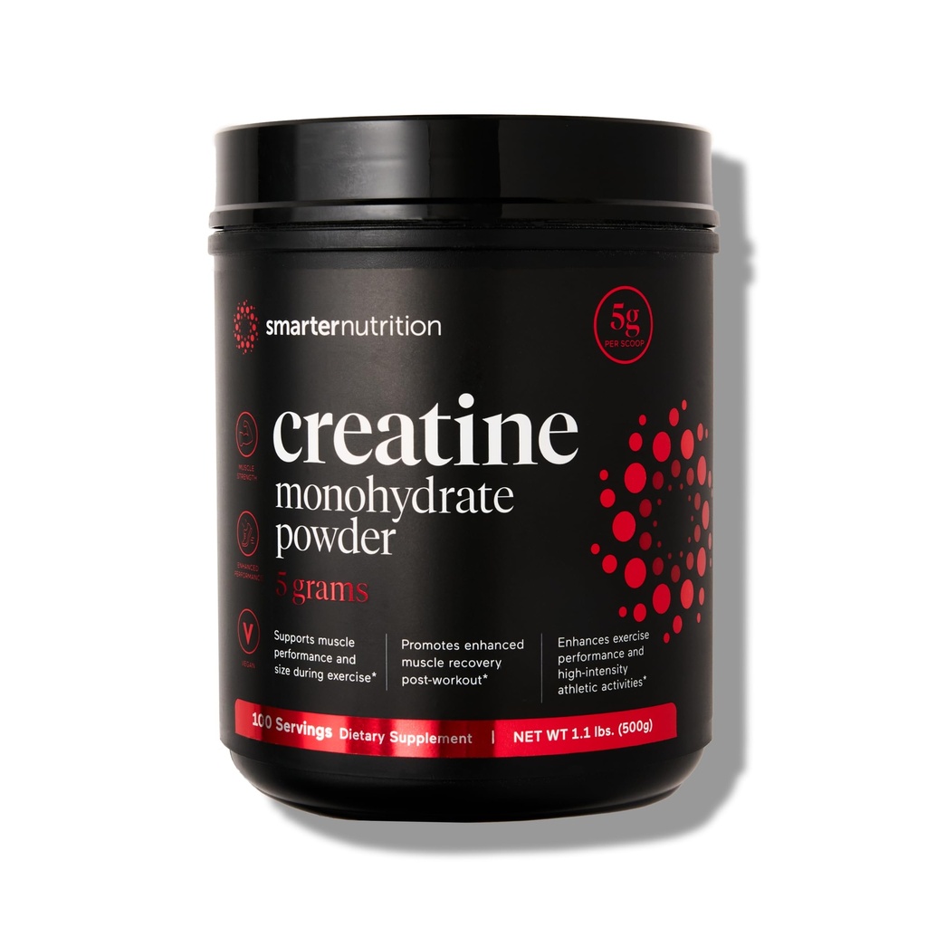 SMARTERNUTTISI Creatine Monohydrate Powder, 5000mg (5g) Per Serving - Creatine Powder for Women & Men, Unflamited, Pre- Workout & Post Workout Dukungan untuk Muscle Mass & Hydration [100 Pelayan]