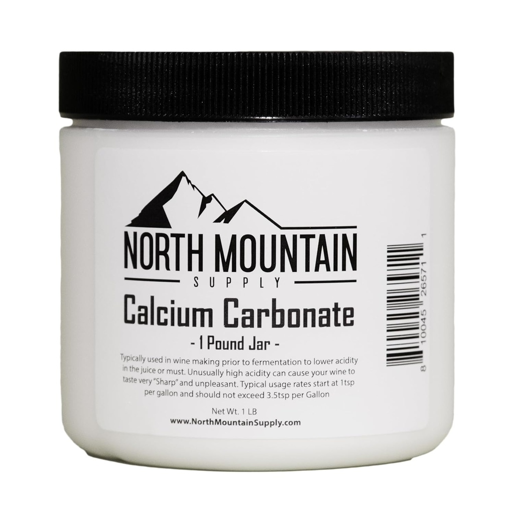 North Mountain Supply Food Grade Calcium Karbonate - 1 Pound Jar