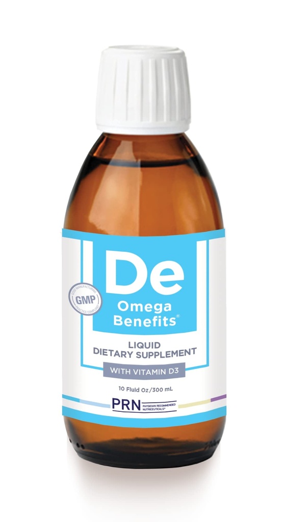 PRN DE Omega Benefit Liquid Suplement - 10 oz, 60-Day Supply - Re-Esterified Omega 3 Triglyceride Form dengan 1680mg EPA, 560mg DHA & Vitamin D untuk Dry Eye Support