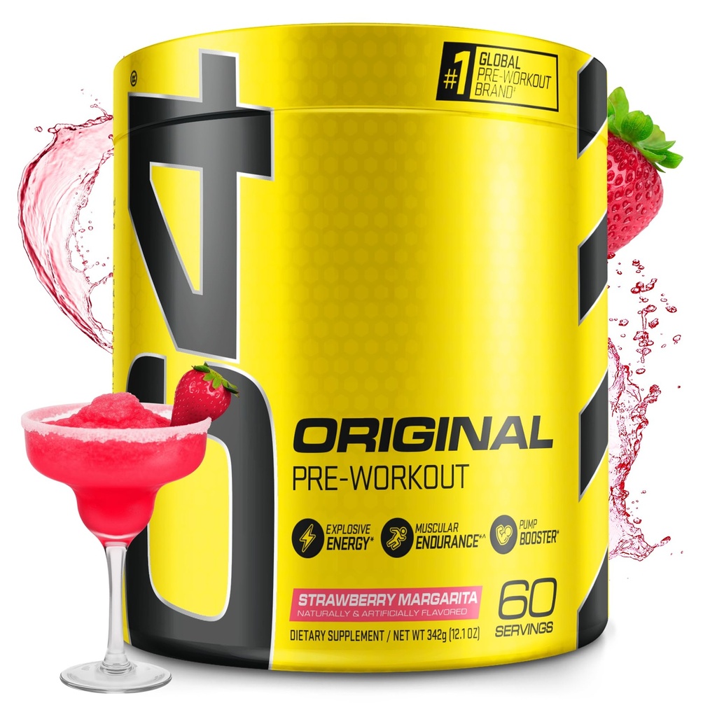 Cellacor C4 Original Pra Workout Strawberry Margarita 124; Vitamin C untuk Dukungan Imune 124; Sugar Free Pretraining Energy untuk Pria & Women 124; 150mg Caffeine + Beta Alanine + Creatine 124; 60