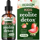 Zeolite Detox for Kids Liquid Drops - Gentle Daily Cleanse & Speech Dupport with Methylated B12 & Vitamin D - Kid Clinopolite Zeolite Drops Detox Cleanse Suplemen 2oz