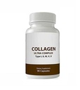 Ultra Premium Multi Collagen Capsules for Men & Women, Pure Hydrolyzed Collagen Peptides, Vitamin Suplemen untuk Rambut, Skin, Nails, dan Dukungan Gabungan (Tipes I, II, V, X,) 90 Capsules