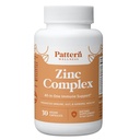 Pattern Wellness Zinc Complex - Support Immune, Skin & Digetical Health - High Absorpsi Zinc dengan Vitamin C, Progories & Natural Blends - 30 Vegan Capsules