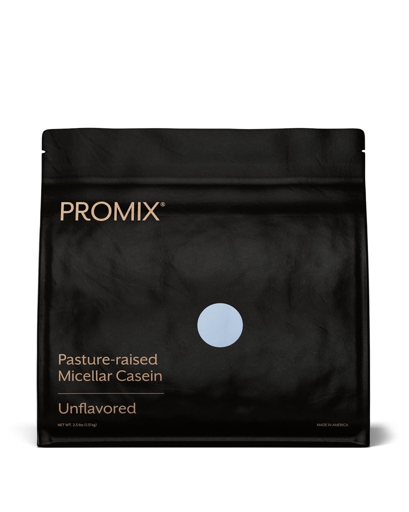 Promix Nutrition Casein Protein Powder - Grass- Fed, Pacure Raised, Slow Release Mivath Casein - Gluten- Free - Unflafeted, 2.5 Pound (Pack of 1)