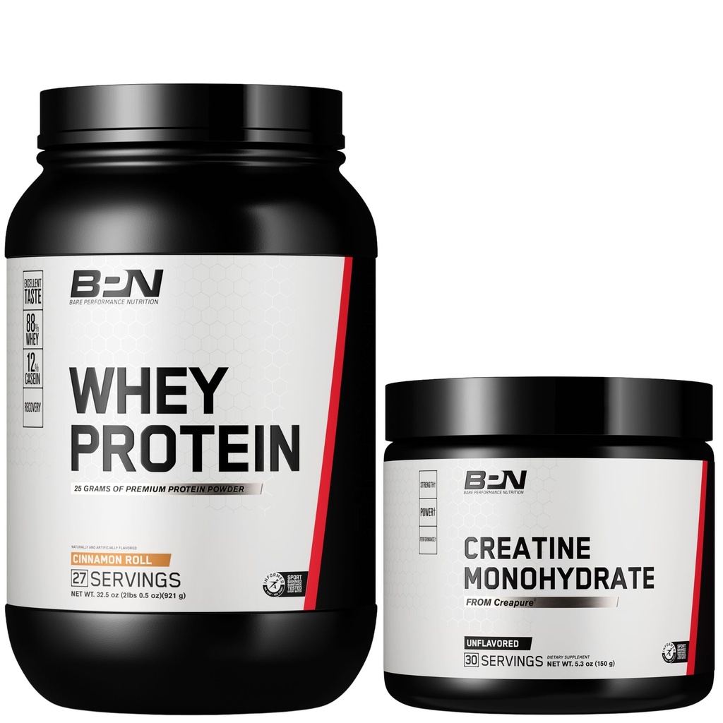 BAE PERFORMUCE NUTRITION BPN Wey Cinnamon Roll Protein + Creatine Bundle