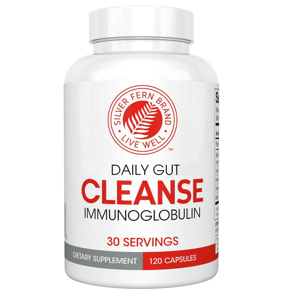 Silver Fern Cleanse - Daily Gut - 1 Bottle - 120 Kapsul - 30 Hari Supply - Immunoglobulin G, A & M - (IGG, IGA, Igma) - Postbiotic
