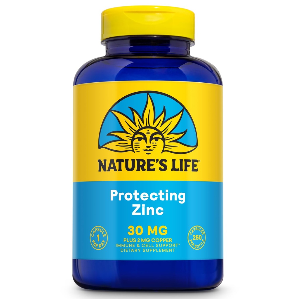 Nature 's Life Zinc Picolinate 30mg Plus 2mg of Copper
