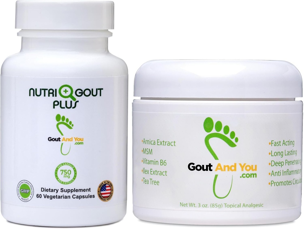 NutriGout Plus Uric Acid Dukungan dan Therapeutic Relief Topical Cream dengan Ekstrak Arnica