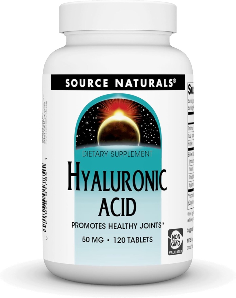 Asam Hyaluronic sumber, 50mg, 120 Tablet