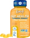 Konsyl Gut Health Turmeric Ginger Fiber Gummies - Membantu Digetical Health + - Vegetarian Fiber Suppplement Gummies untuk Adults - 56 Count