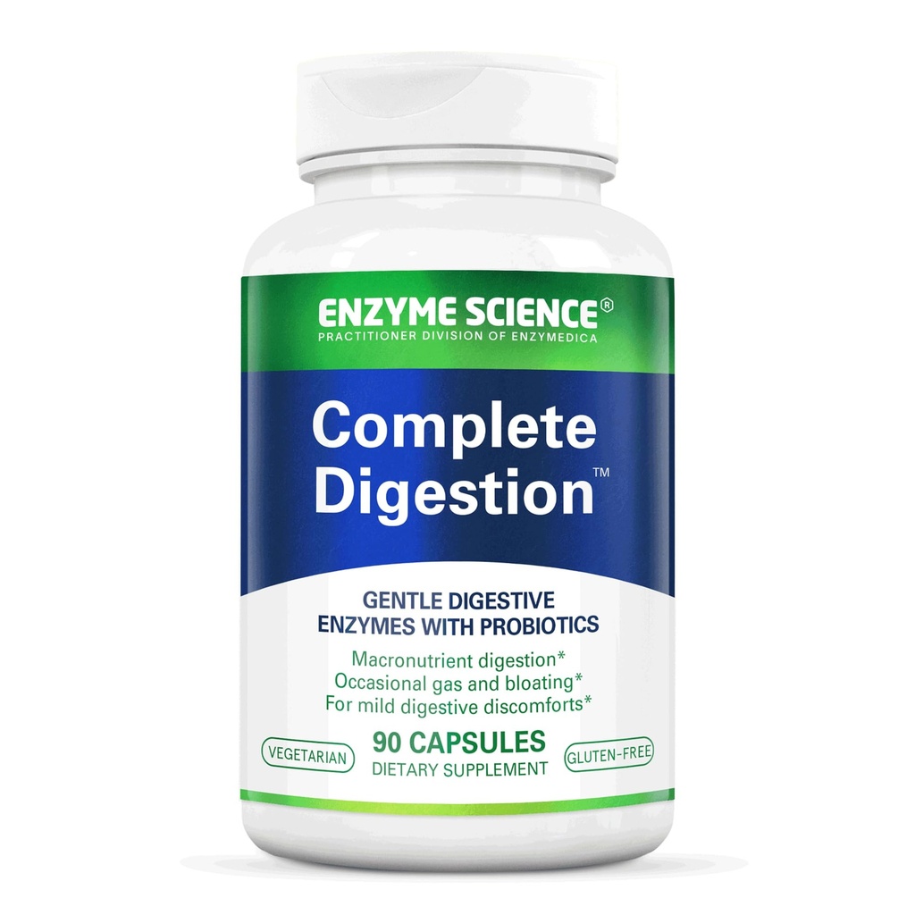 Enzyme Science - Complete Ditraffic, Full Support for Digetical Health and Help Reducing Gas, Bloating, Inditraffic, and Irregularity with 125 Million CFU Progrees, Vegetarian, 90 Capsules