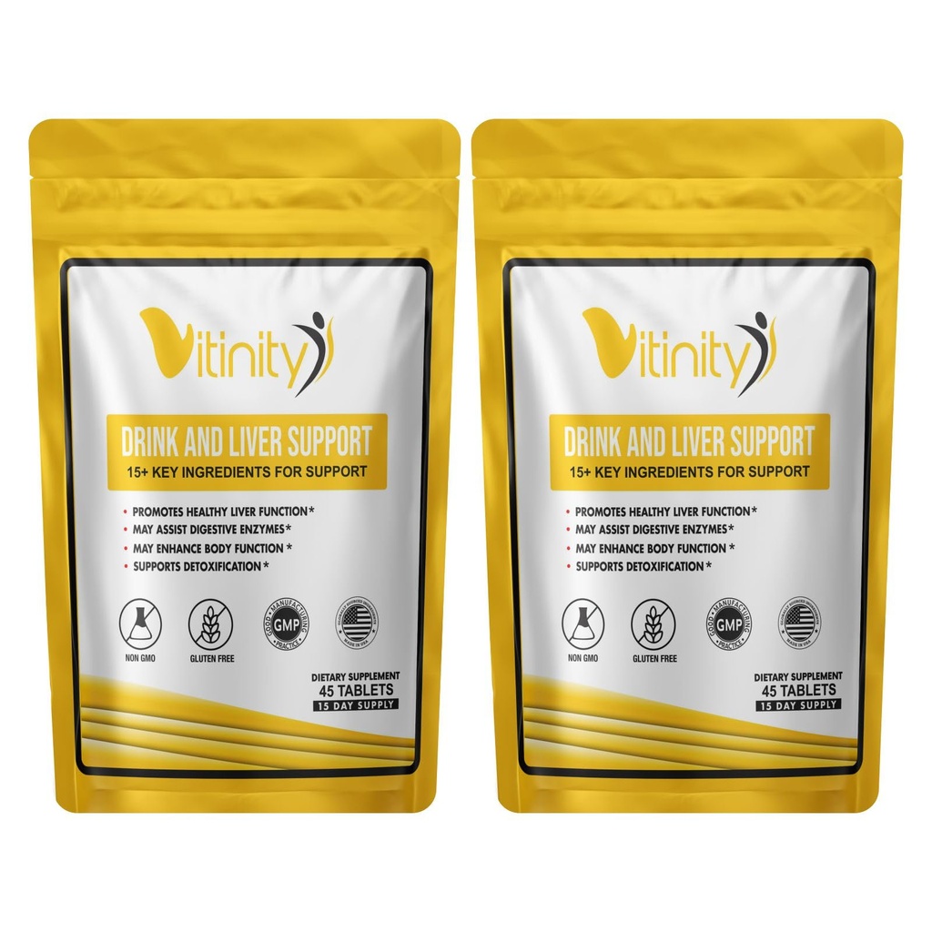 Support Anti Minuman Liver -15 + Ingreditions Key untuk Dukungan Craving, Kesehatan Liver, Kudzu, Milk Thistle, Basil Suci, DHM, Semua Pembersih Alam, Reduksi Graden Nuterient Replenisher Tablet (30 Hari)