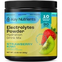 KEY NUTRIENTS Multivitamin Electrolytes Powder No Sugar - Juicy Strawberry Kiwi Electrolite Pounder - Endurance & Energy Suplemen - Powder Hidration