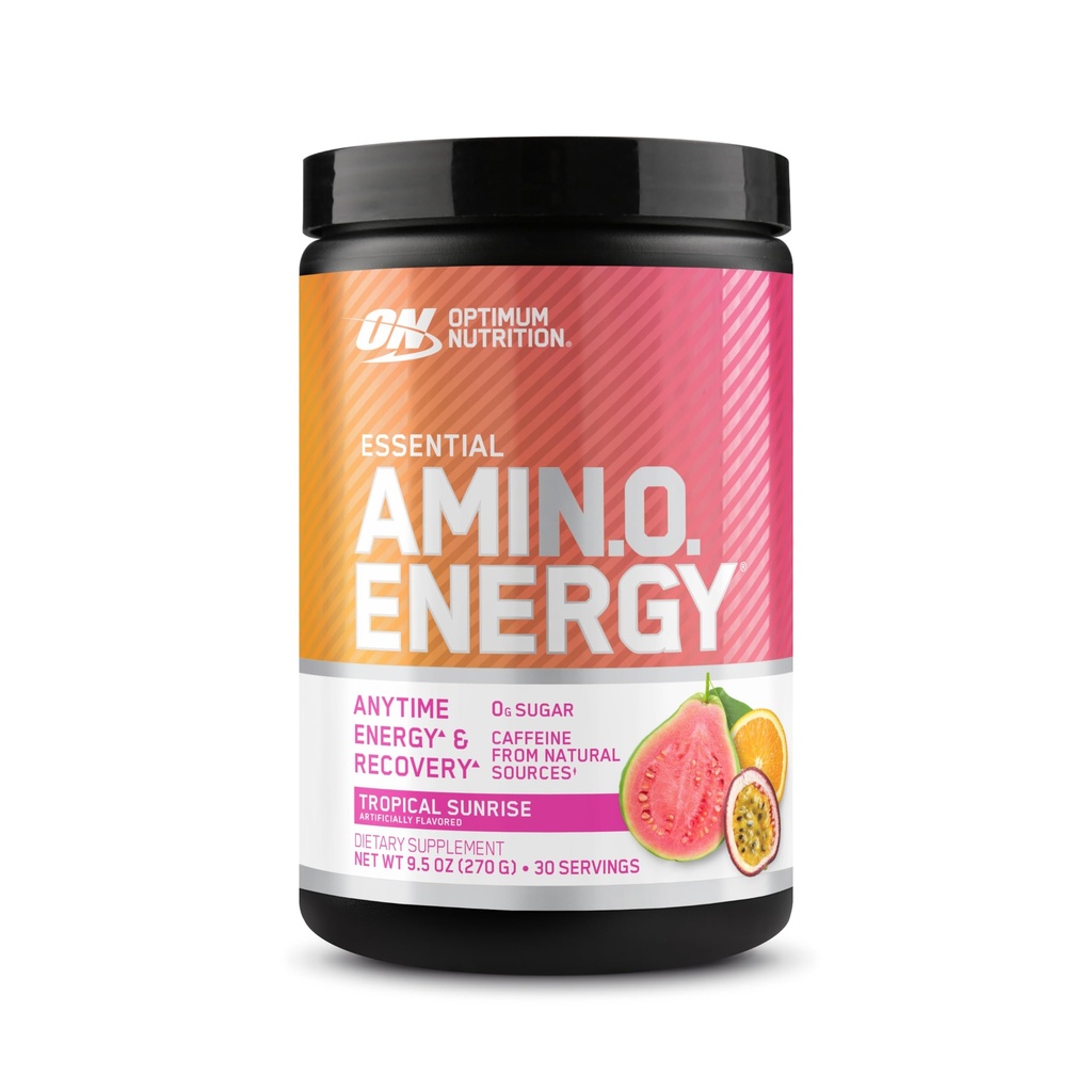 Optimum Nutrition New Flavor Amino Energy - Pre Workout with Green Tea, BCAA, Acids, Keto Friendly, Green Coffee Extract, Energy Powder - Tropical Sunrise, 30 Servings (Packaging May Wary)